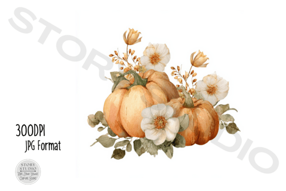 Download Fall Pumpkin Floral Arrangement Clipart - Floral arrangement clipart Collection