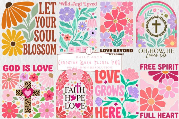 Download Christian Boho Floral PNG Bundle - Floral png bundle Collection