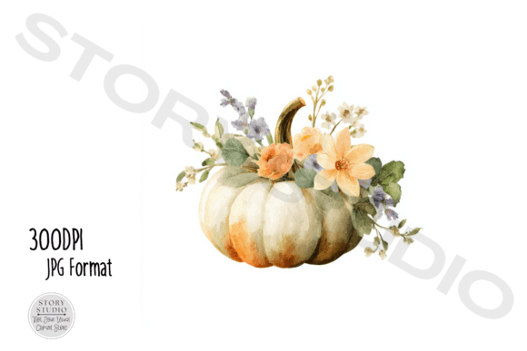Download Fall Pumpkin Floral Arrangement Clipart - Floral arrangement clipart Collection
