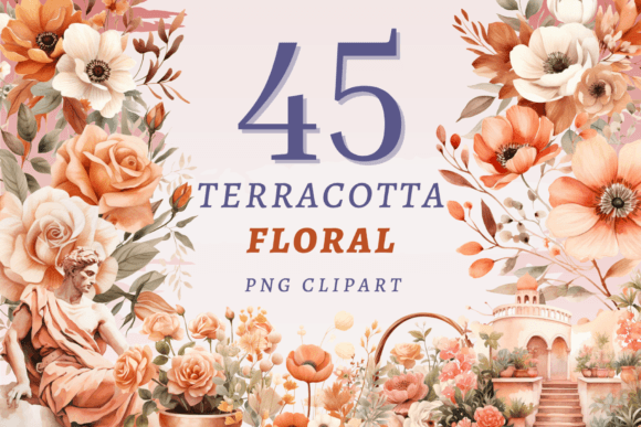 Download Terracotta Floral PNG Bundle - Floral png bundle Collection