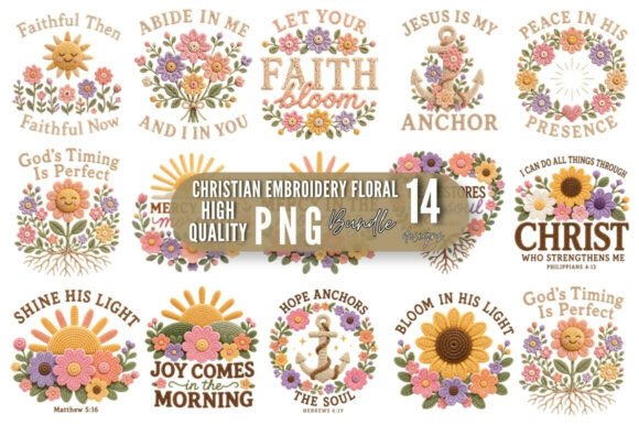 Download Christian Embroidery Floral PNG Bundle - Floral png bundle Collection