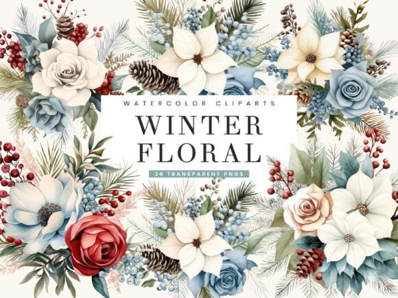 Download Winter Floral Arrangement Clipart - Floral arrangement clipart Collection