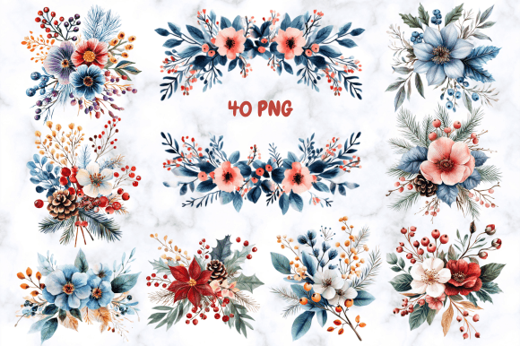 Download Winter Floral Arrangement Clipart - Floral arrangement clipart Collection