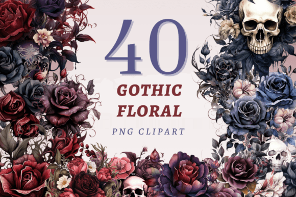 Download Gothic Floral PNG Bundle - Floral png bundle Collection