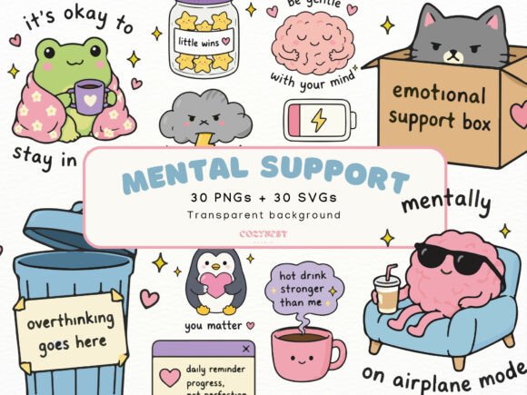 Download Mental Health Sticker Cliparts, Support - Cliparts Collection