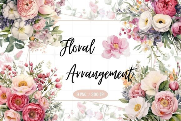 Download Watercolor Floral Arrangement Clipart - Floral arrangement clipart Collection
